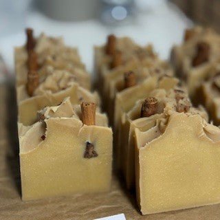 Christmas Latte Goat's Milk Soap - Spiced Orange & Cinnamon Bar - Lewina Homestead