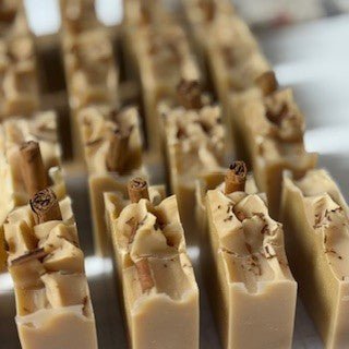 Christmas Latte Goat's Milk Soap - Spiced Orange & Cinnamon Bar - Lewina Homestead