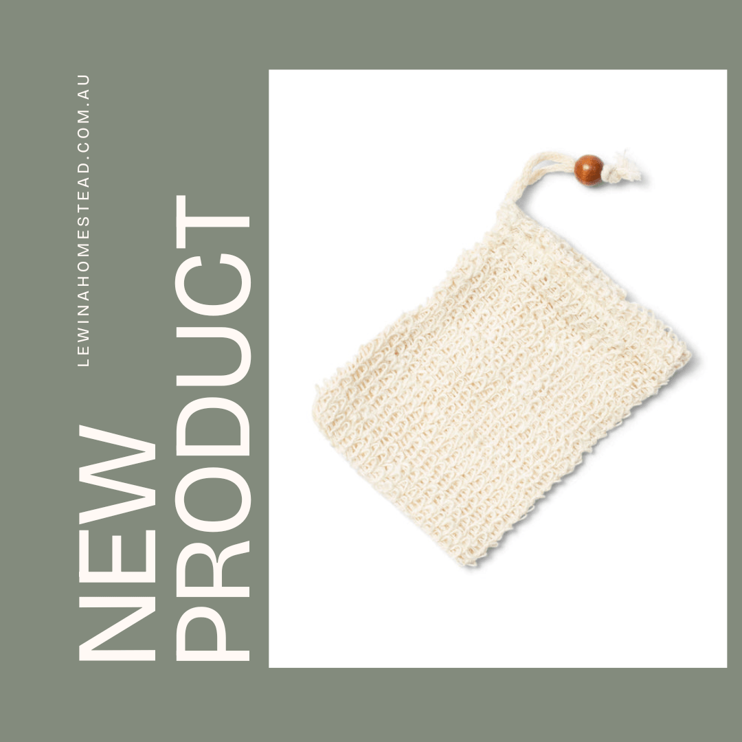 Natural Sisal Soap Saver Bag | Zero - Waste Exfoliating & Storage Bag - Lewina Homestead