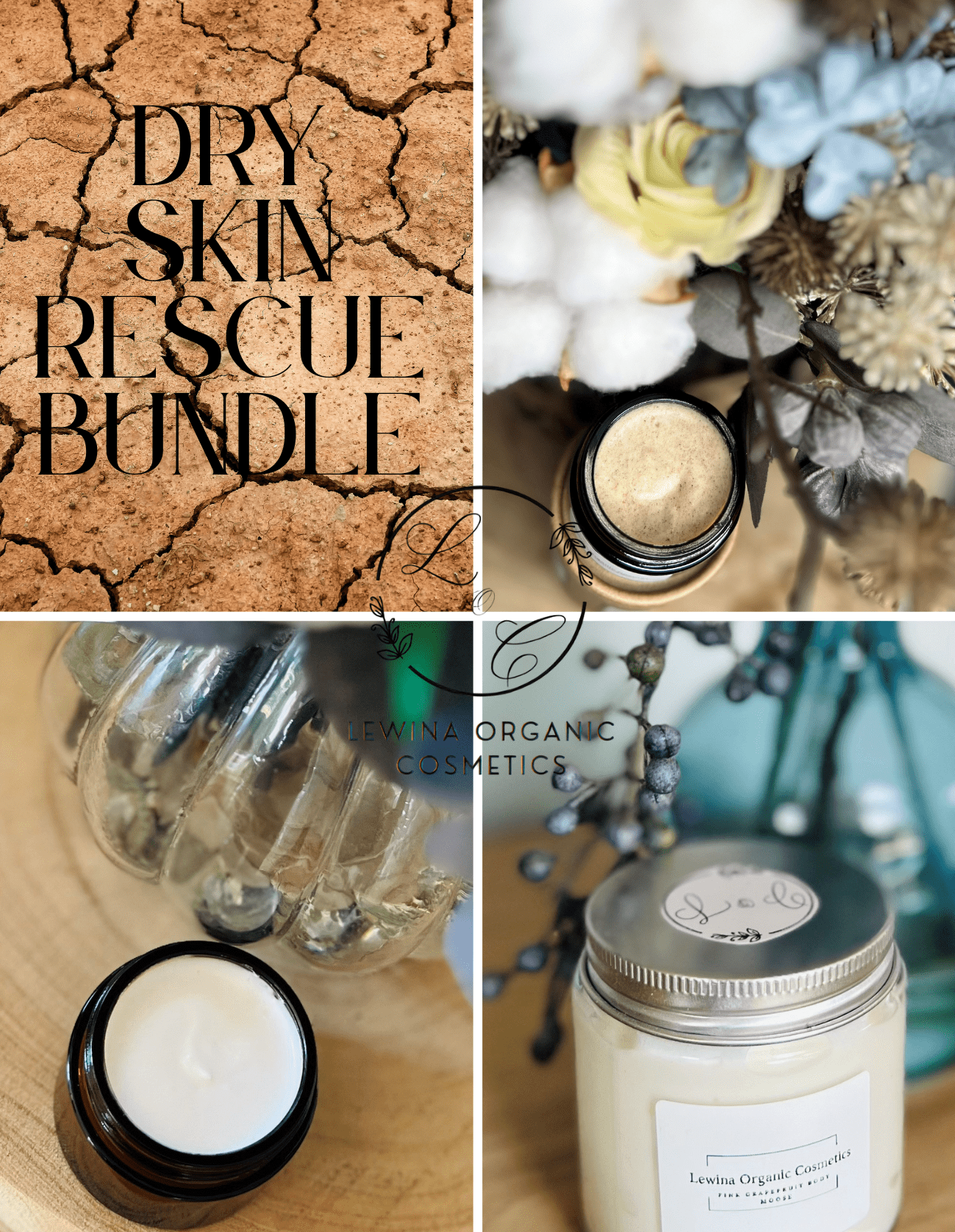 The Dry Skin Rescue Bundle – Heal Flaky Skin Naturally - Lewina Homestead