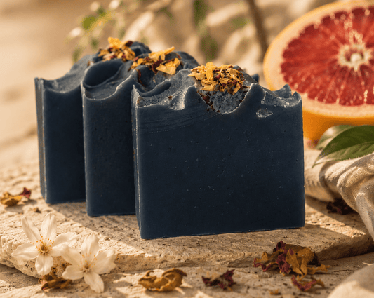 Coastal Storm Artisan Soap | Moody Blue Clay & Floral Luxury - Pre order - Lewina Homestead