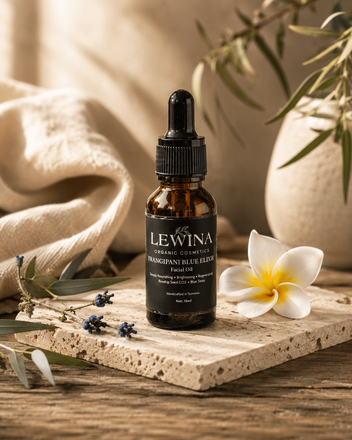 Frangipani Blue Elixir | Botanical Face Oil - Lewina Homestead