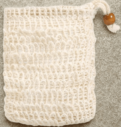 Natural Sisal Soap Saver Bag | Zero - Waste Exfoliating & Storage Bag - Lewina Homestead