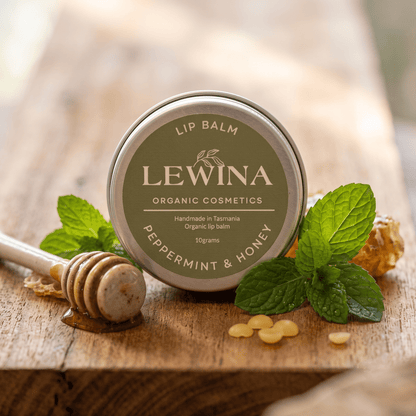 Peppermint and Honey Lip Balm - 10g - Lewina Homestead