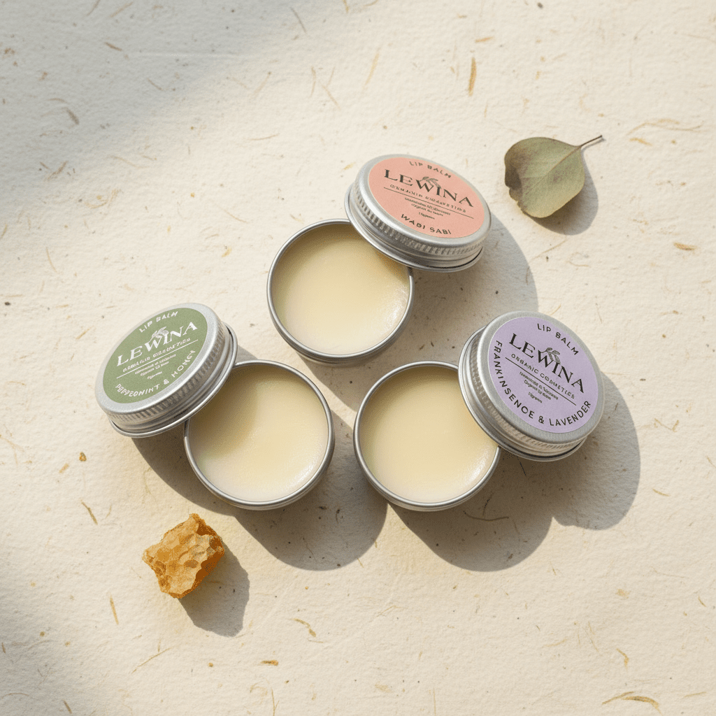 Wabi Sabi Lip Balm 10g | Natural, Moisturizing Balm for Dry, Chapped Lips - Lewina Homestead