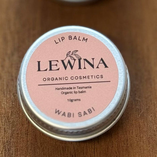 Wabi Sabi Lip Balm 10g | Natural, Moisturizing Balm for Dry, Chapped Lips - Lewina Homestead