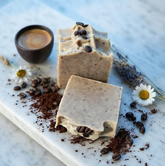 Wake - Up Call Coffee Scrub Soap Bar | Exfoliating and Energizing Shower Bar - Lewina Homestead