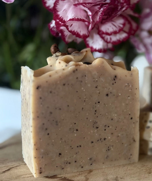 Wake - Up Call Coffee Scrub Soap Bar | Exfoliating and Energizing Shower Bar - Lewina Homestead