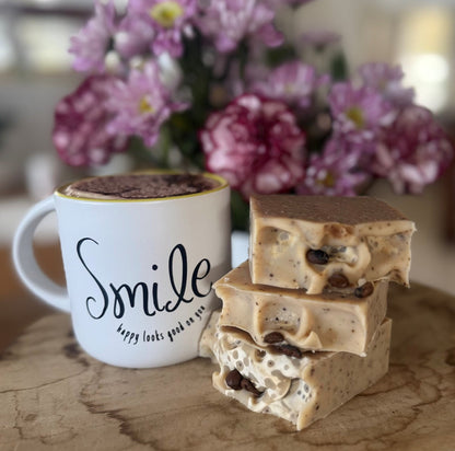 Wake - Up Call Coffee Scrub Soap Bar | Exfoliating and Energizing Shower Bar - Lewina Homestead