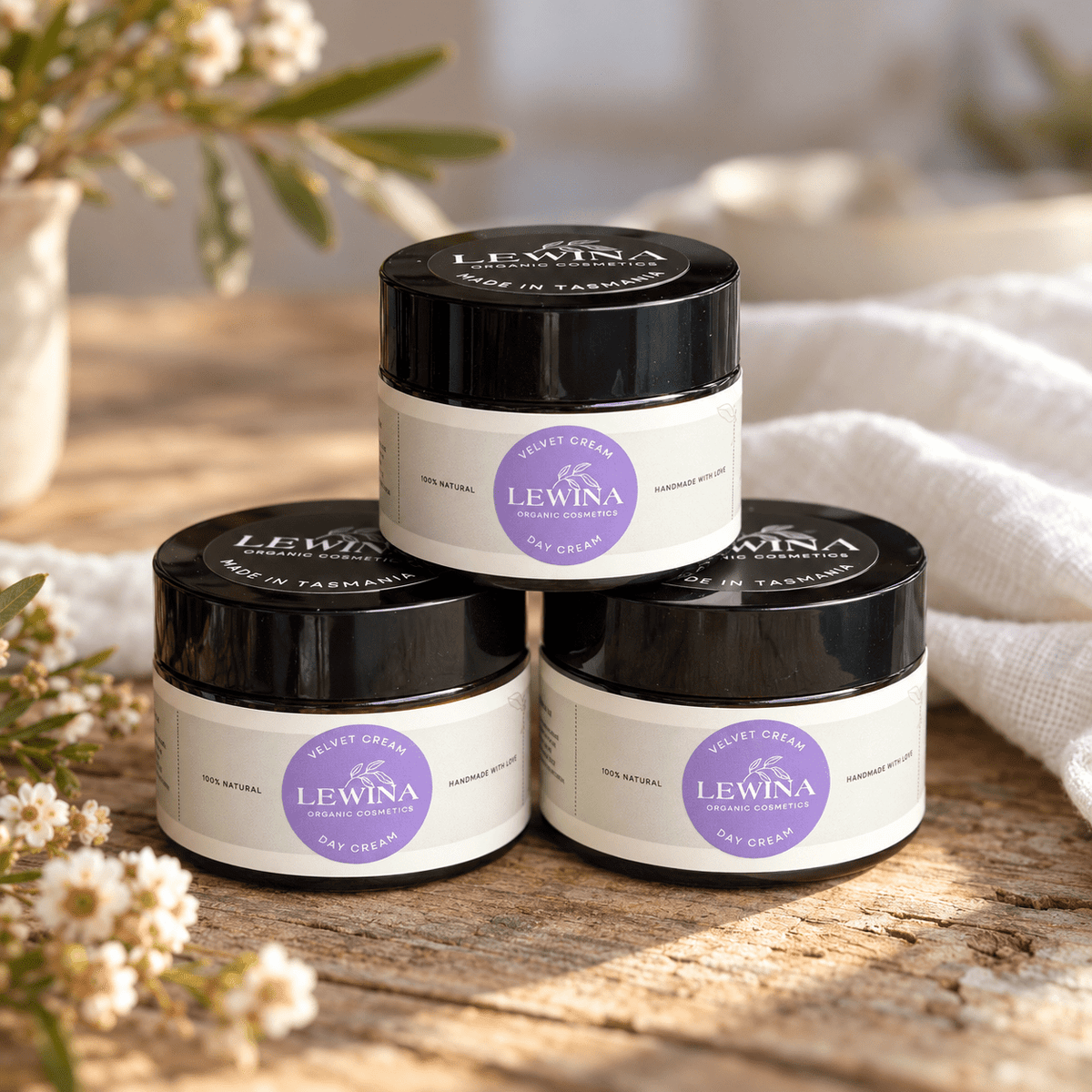 Water-Free Day Face Cream | LOC Velvet Cream – Handmade in Tasmania - Lewina Homestead